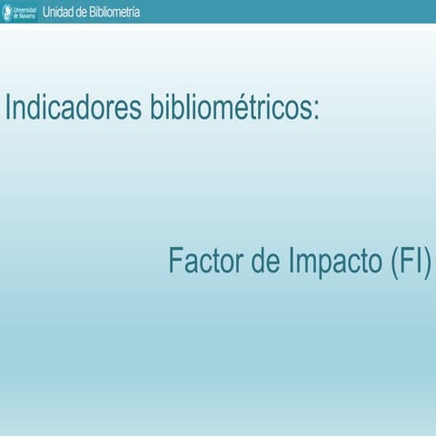 Factor de impacto en JCR