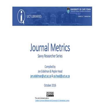 JCR Incites and Scopus metrics 2016