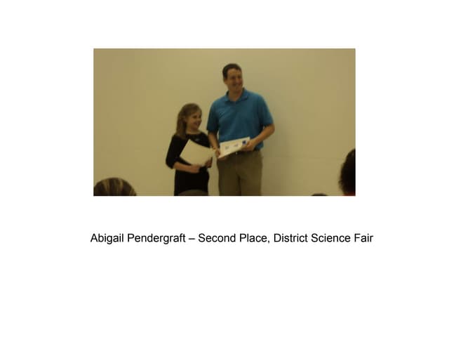 Jcs fifth grade district science fair winners