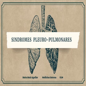 Síndromes pleuropulmonares enfocado en atelectasia