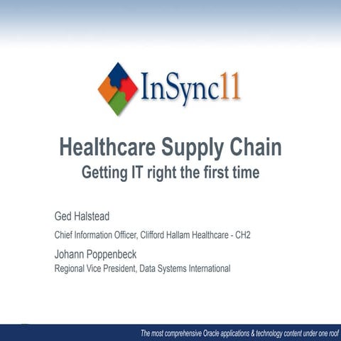 JD Edwards & Peoplesoft 2 _  Johann Poppenbeck _ Clifford Hallam Healthcare p...