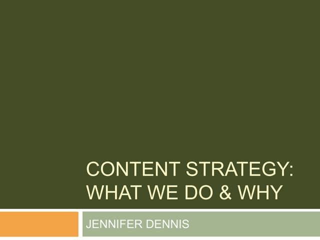 Content Strategy: An Overview of What We Do