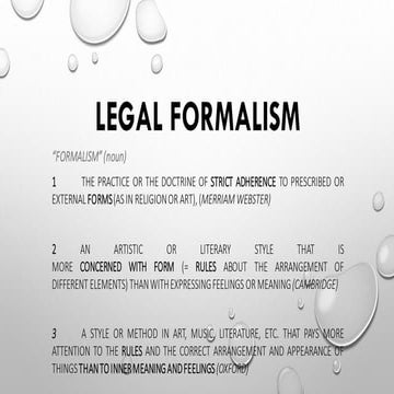 Legal Formalism powerpoint presentationn | PDF
