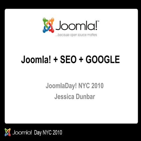 Joomla! SEO NYC 2010