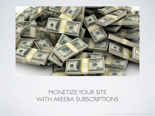Joomla! Day Poland 2012 - Monetize your site with Akeeba Subscriptions