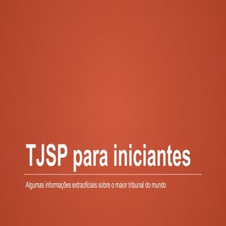 TJSP para iniciantes