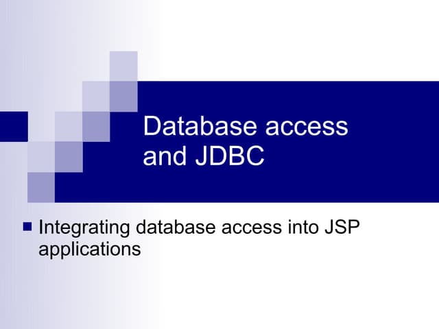 JDBC programming