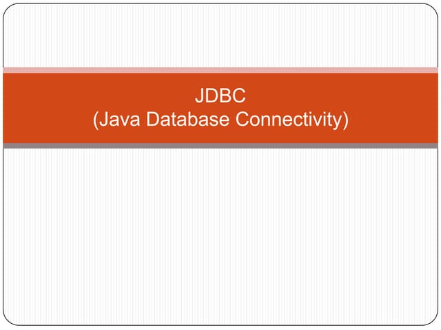 JDBC