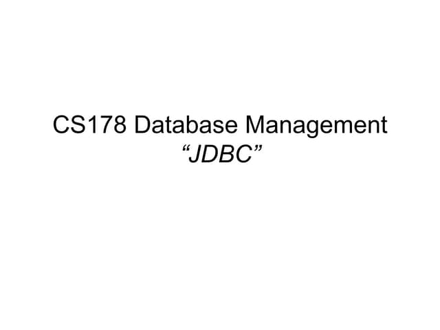 Jdbc