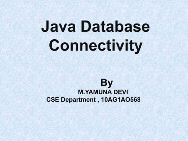 Jdbc