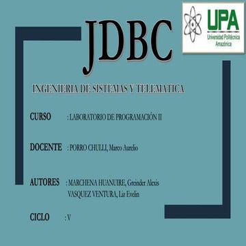 Jdbc (Java Database Connectivity)