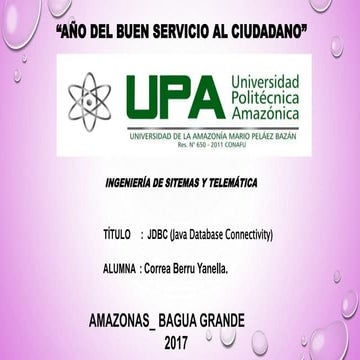 JDBC (Java Database Connectivity)