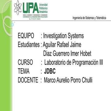 Jdbc(JAVA DATABASE CONNECTIVITY)