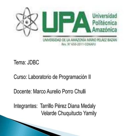Jdbc   laboratorio de programacion ii