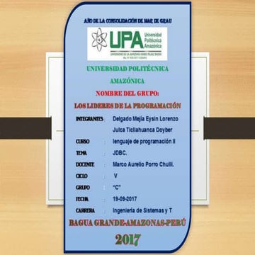 Jdbc lenguaje de programación