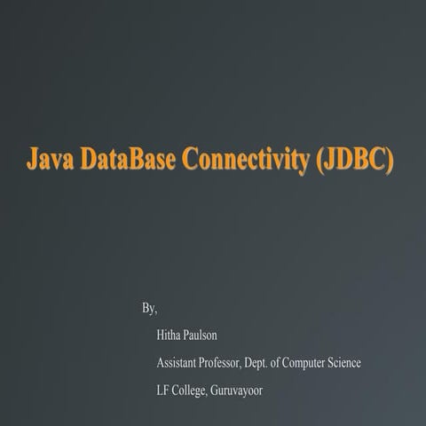 JDBC Presentation with JAVA code Examples.pdf