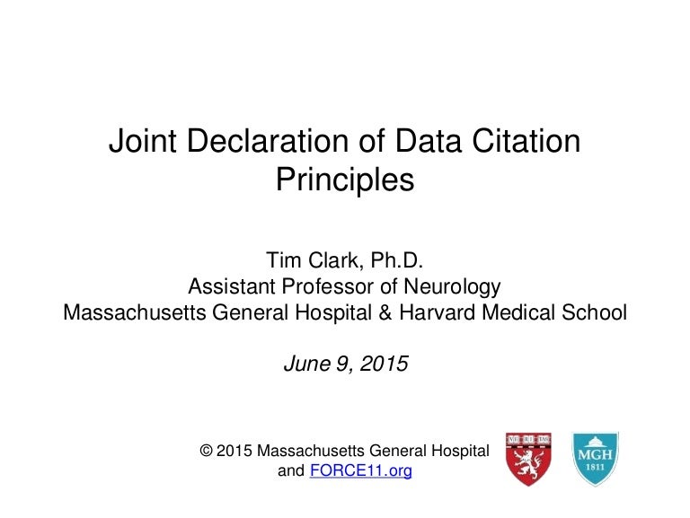 Data Citation Implementation Guidelines By Tim Clark