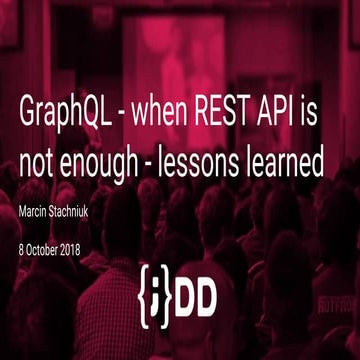 GraphQL - when REST API is to less - lessons learned