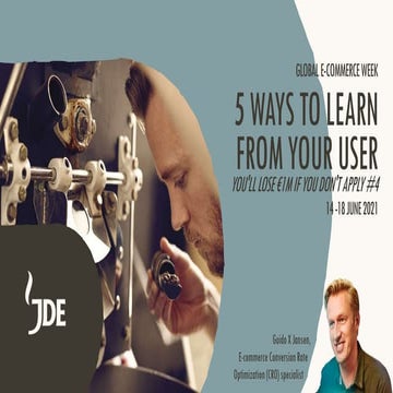 JDE ecomweek presentation on user validation