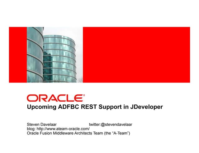 Upcoming JDeveloper ADF Business Components REST support