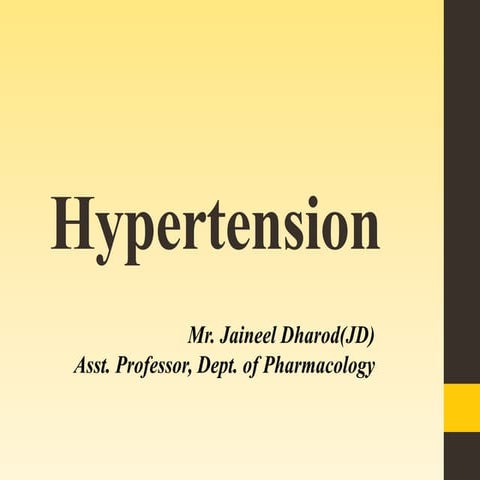 Hypertension Physiology, Pathophysiology, Pharmacology, Therapeutics
