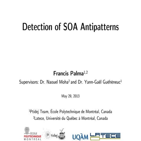 Detection of SOA Antipatterns