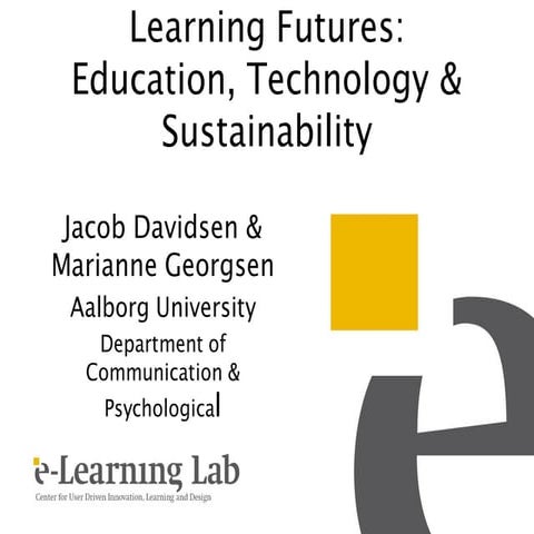 Jacob Davidsens presentation "Interaction between learners" at CAL11