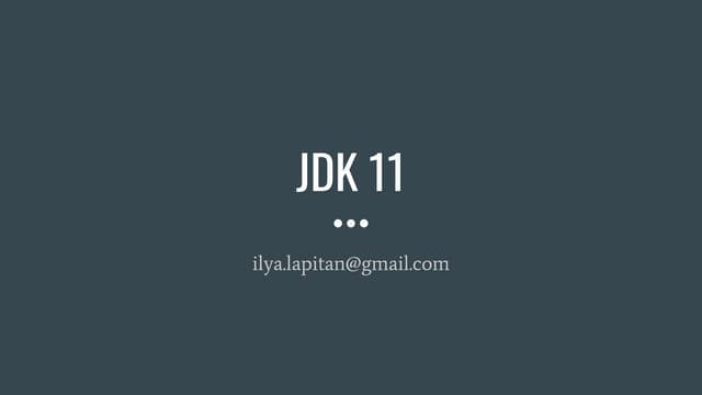 JDK 11
