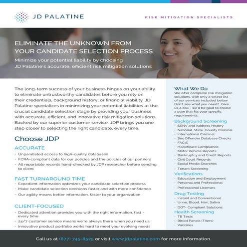 JD Palatine Background Screening - Overview | PDF
