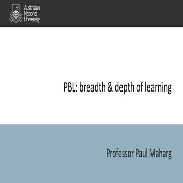 Jd pbl online, depth and breadth, blog version