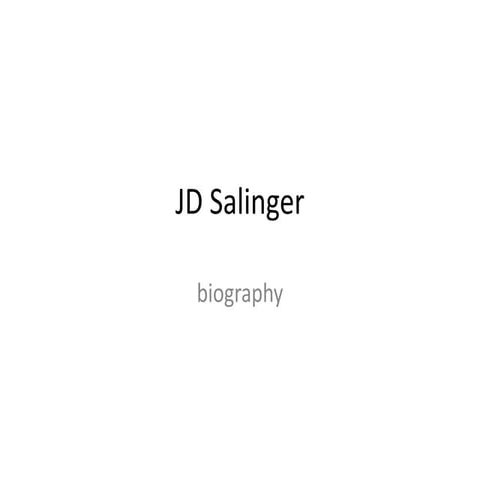 JD Salinger bio