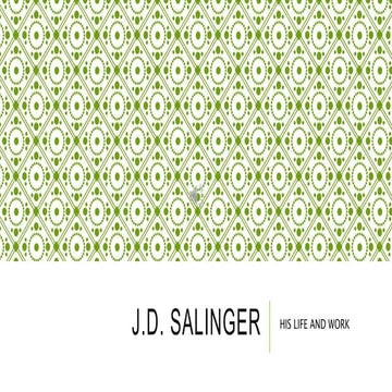 J.D. Salinger: His Life&Work