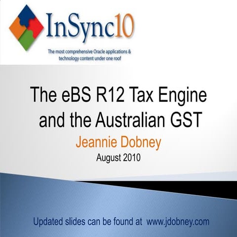 R12 Tax GST slides