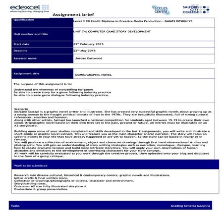 Je   unit 72 & 74 assignment brief