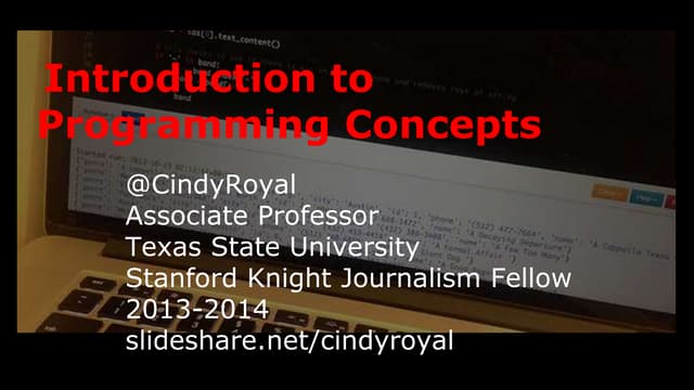 JEAA Workshop - Programming for Communicators