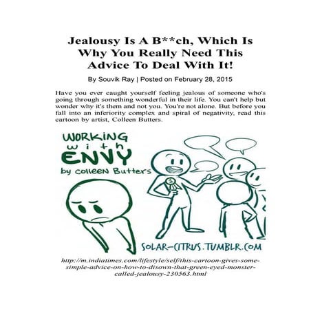 Jealousy and how to deal with it