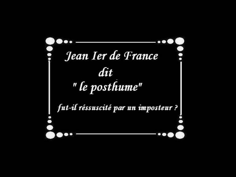 Jean 1er de France le posthume