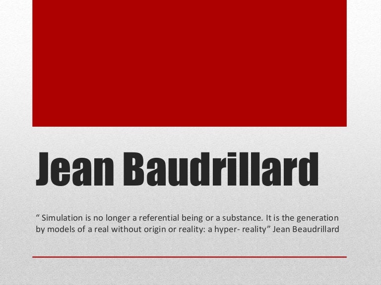 Jean Baudrillard