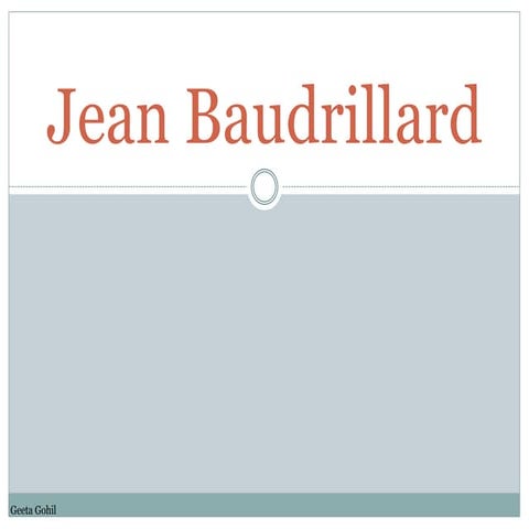 Jean Baudrillard