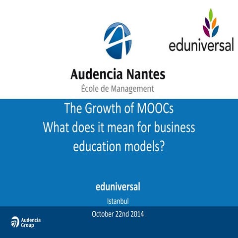 The Growth of MOOCs - What does it mean for business education models?