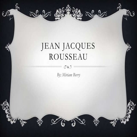 Jean jacques rousseau