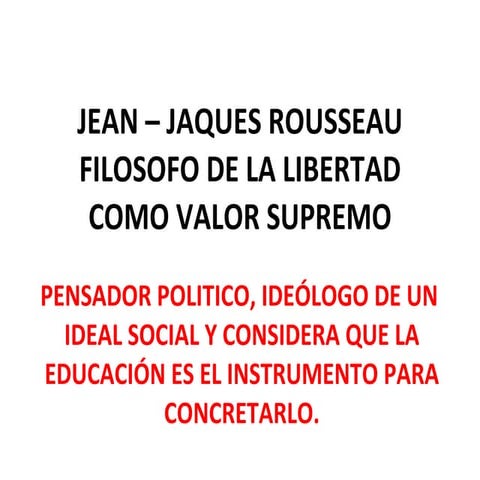 Jean jaques rousseau
