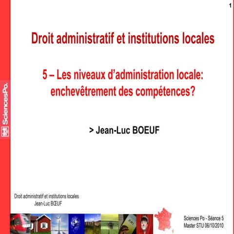 Jean luc boeuf - Séance 5 - Les niveaux d'administration locale
