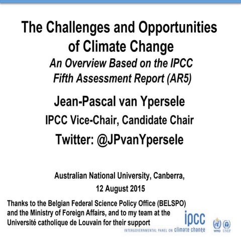 The Challenges and Opportunities of Climate Change: An Overview Based on the ...