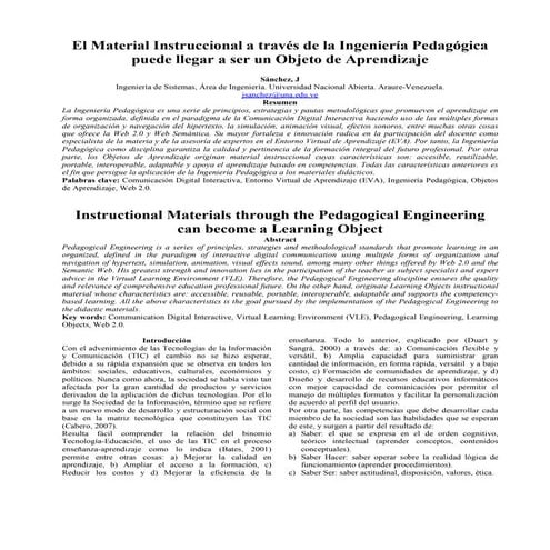 Ponencia presentada en III CVEI