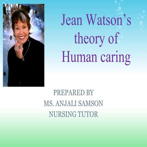 **Jean Watson's Theory of Human Caring**