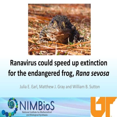 Ranavirus could speed up extinction for the endangered Mississippi gopher frog