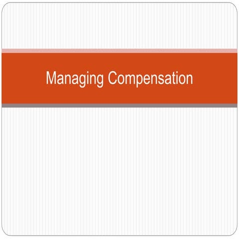 Job evaluation & compensation - human resource management