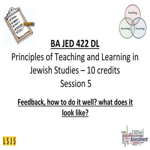 JED 422 DL session 5