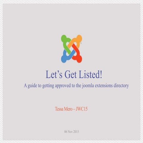 Joomla Extensions Directory Session